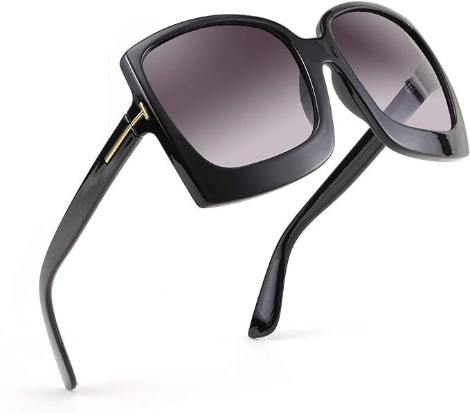 Karsaer Retro Square Round Oversized Women Sunglasses Large Frame Vintage Women Shades K7075 | Amazon (UK)