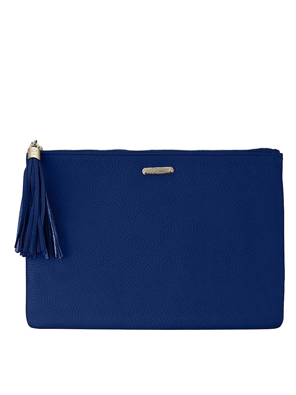 Gigi New York Women's Uber Leather Clutch - Navy | Saks Fifth Avenue