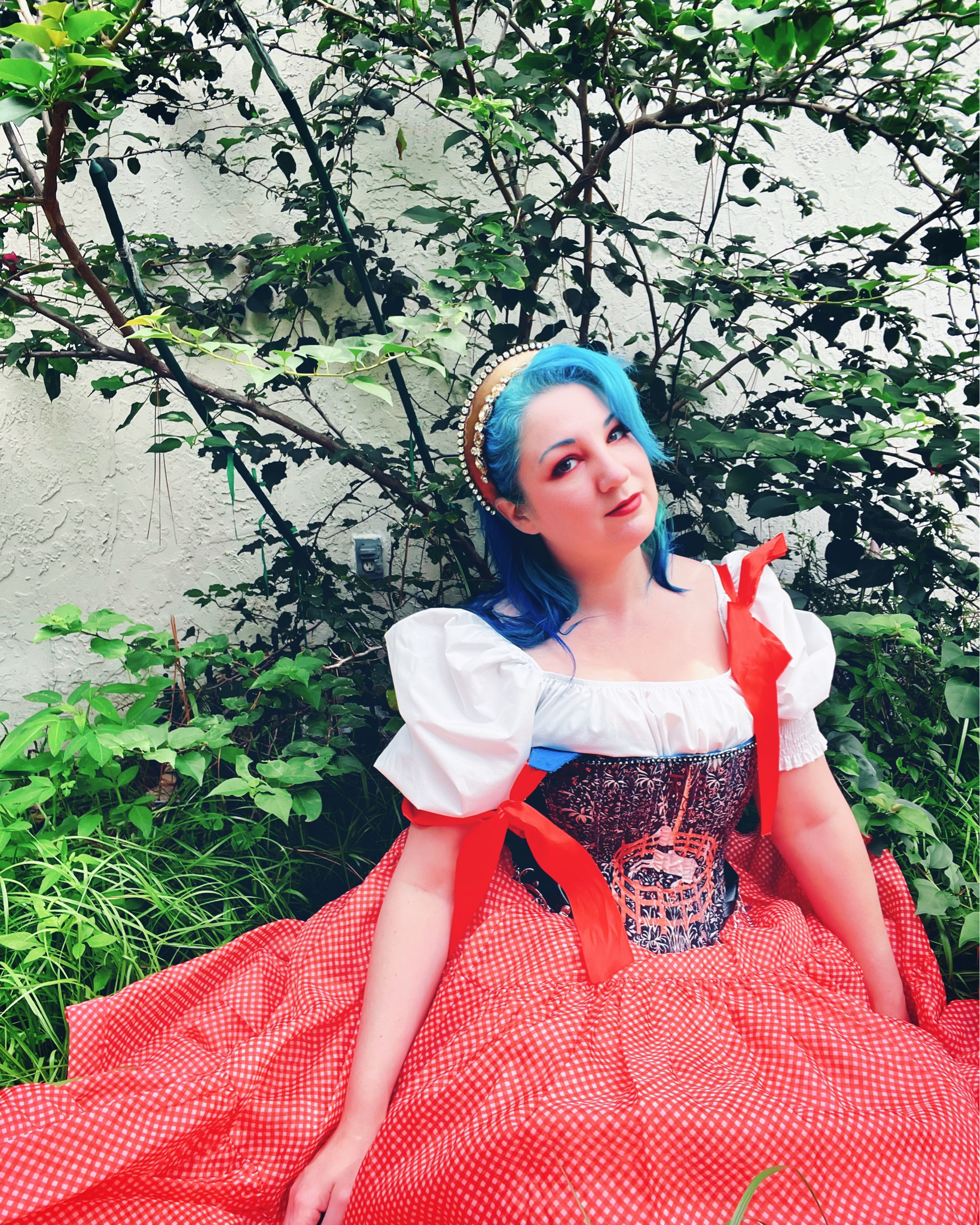 Today’s outfit! I haven’t worn these pieces together in a while! And forgot how much I do enjoy wearing this outfit! Wearing an old @selkie skirts, the corset I did make and the chemise is one I got a while ago too. #dopaminedressing #outfitinspo #whatiworetoday #dressedup #selkiedress

#LTKOver40