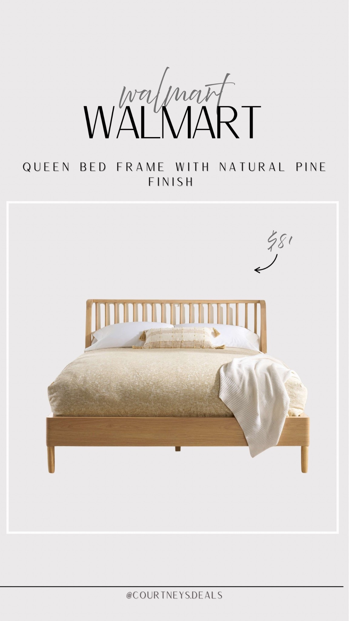 Walmart bed frame at such a great price!! 

Bed frame, wood bed frame, organic modern home, bedroom finds 

#LTKSaleAlert #LTKSpringSale #LTKHome