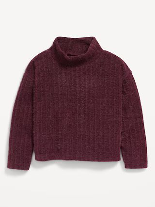 Cozy-Knit Mock-Neck Cropped Sweater for Toddler Girls | Old Navy (US)