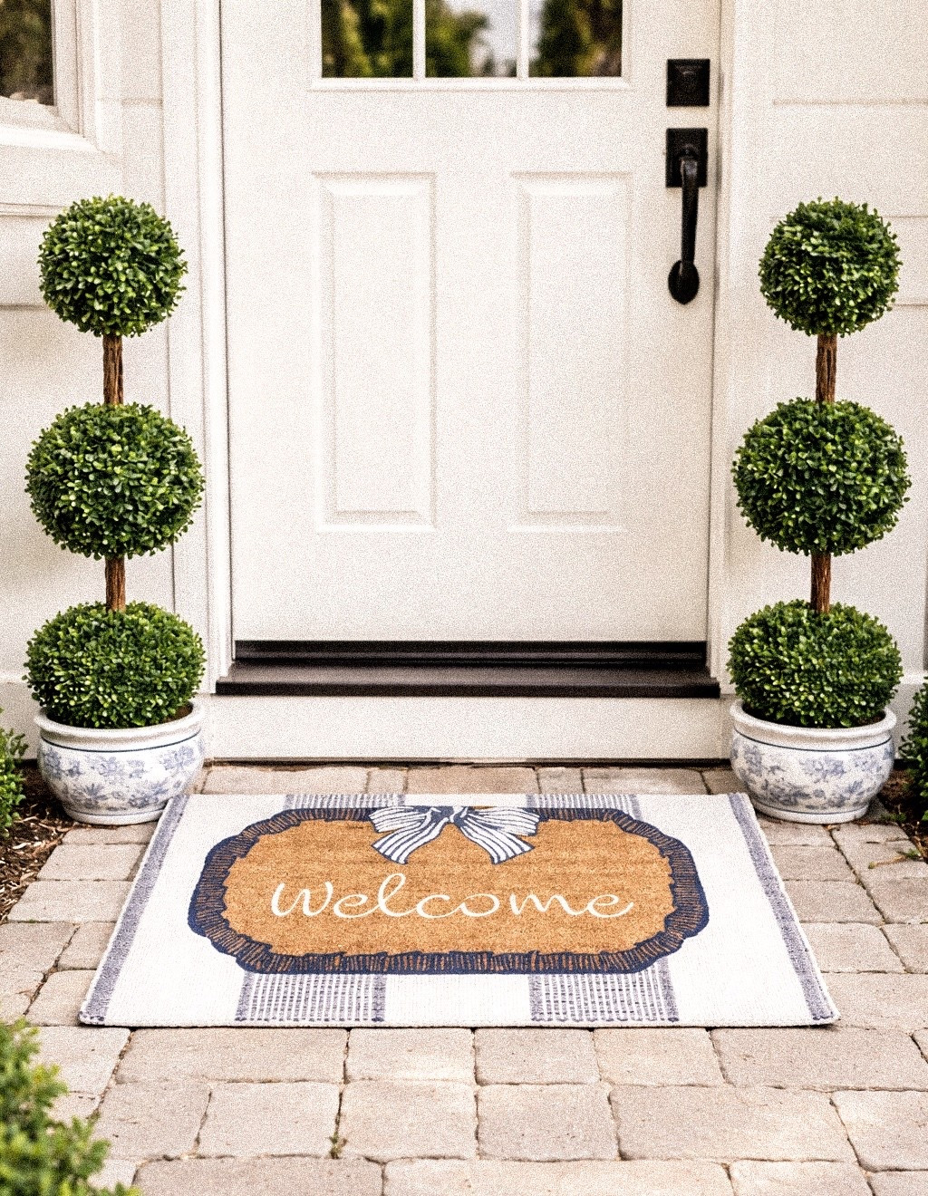 My Texas house inspired front porch finds are giving the easiest elevated look without overthinking it. This layered rug moment instantly makes your entry feel styled and welcoming, and the topiaries add that clean, polished touch on each side of the door. Walmart finds. 

#LTKSaleAlert #LTKmorningroutine #LTKHome