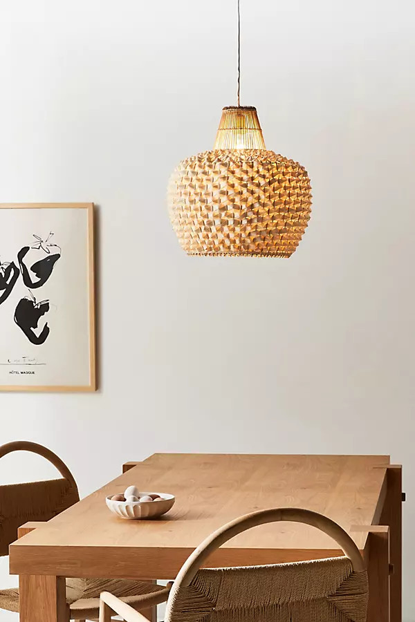 Nopales Rattan Pendant By Anthropologie in Beige | Anthropologie (US)