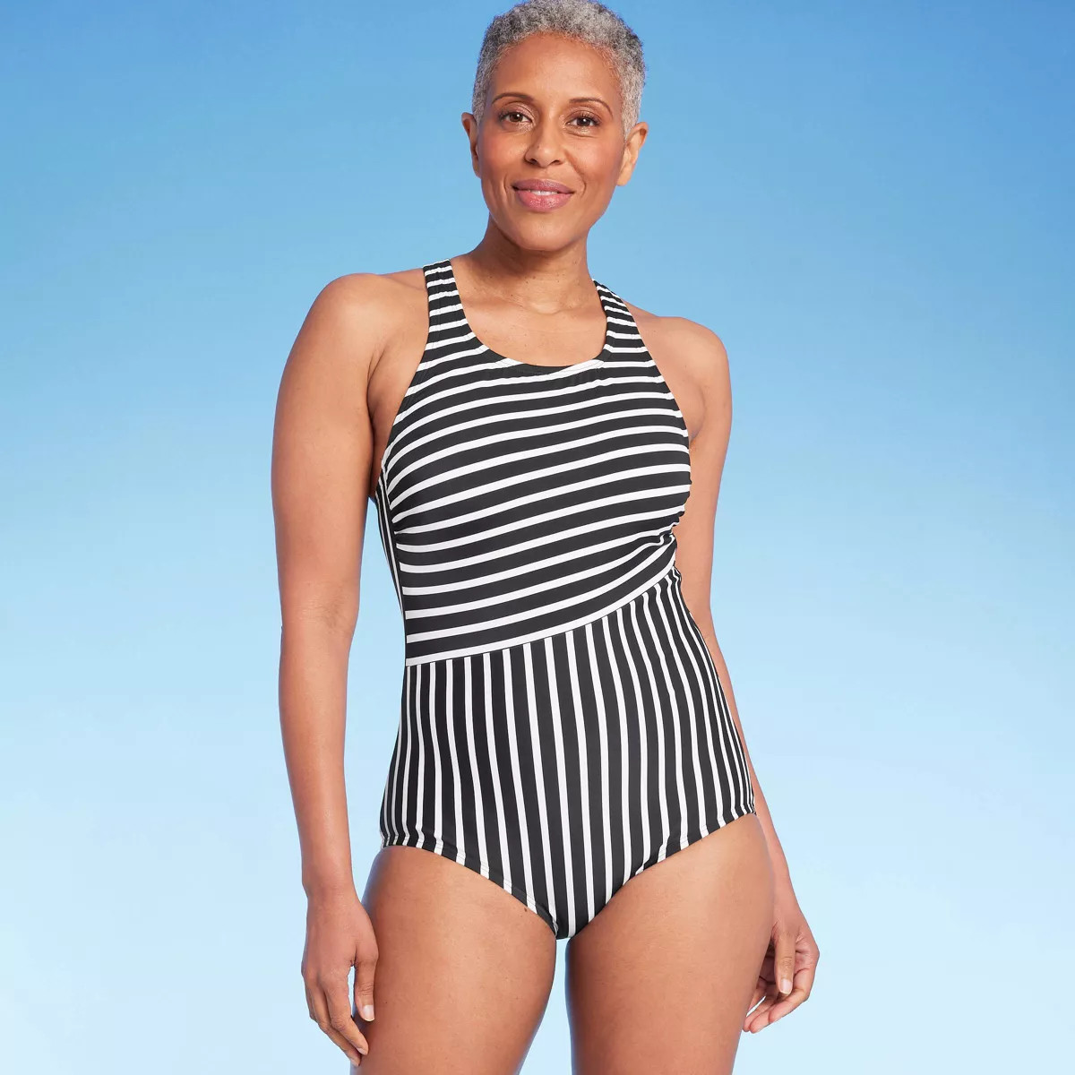 Lands' End Women's UPF 50 Full Coverage High Neck Tugless One Piece Swimsuit | Target