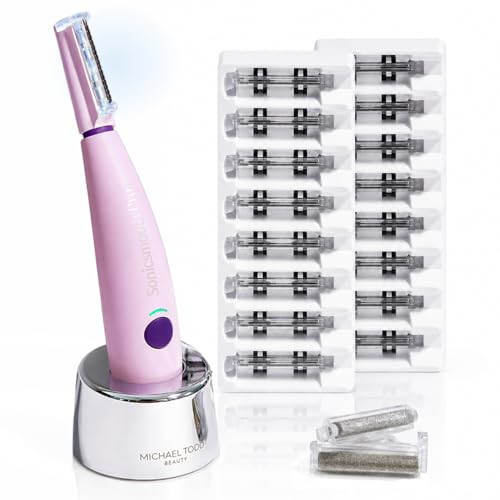 Michael Todd Beauty Sonicsmooth Pro+ Dermaplane Razor for Women Face + Eyebrow Trimmer Dermaplaning System w/LED Light Peach Fuzz Remover -16 Dermaplaning Blades & 2 Microsmooth Exfoliation Tips | Amazon (US)