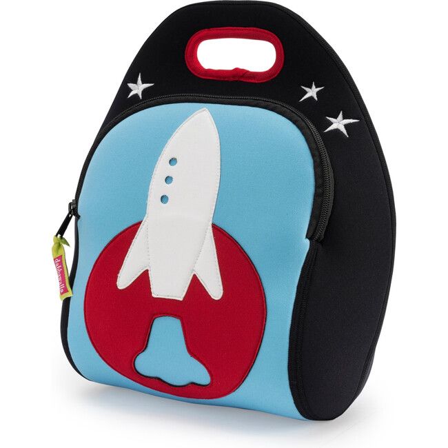 Rocket Lunch Bag, Blue and Red | Maisonette
