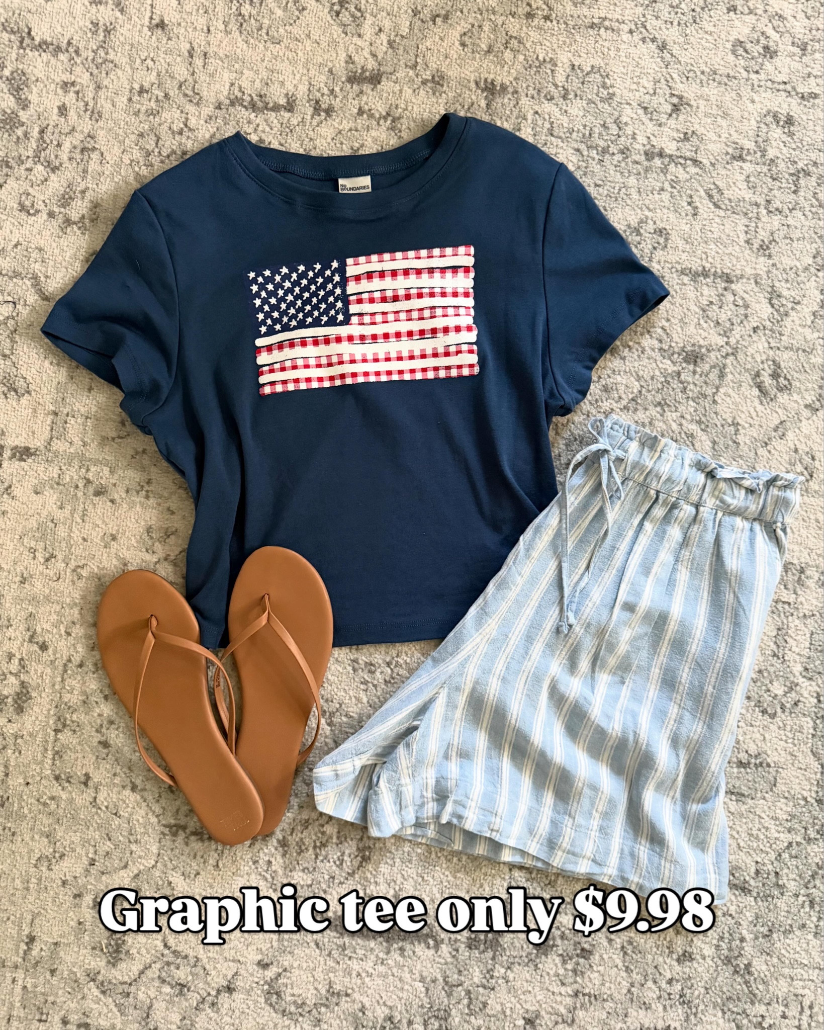 Love these linen shorts, super comfy and breezy for hot days. I got the medium. Size xl in this $10 American flag tee! Red white blue outfit idea July 4. #walmartfashion

#LTKOver40