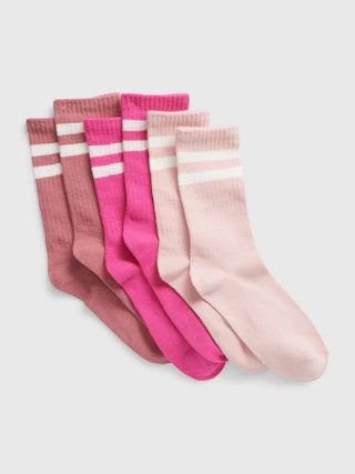 Kids Organic Cotton Stripe Crew Socks (3-Pack) | Gap (US)