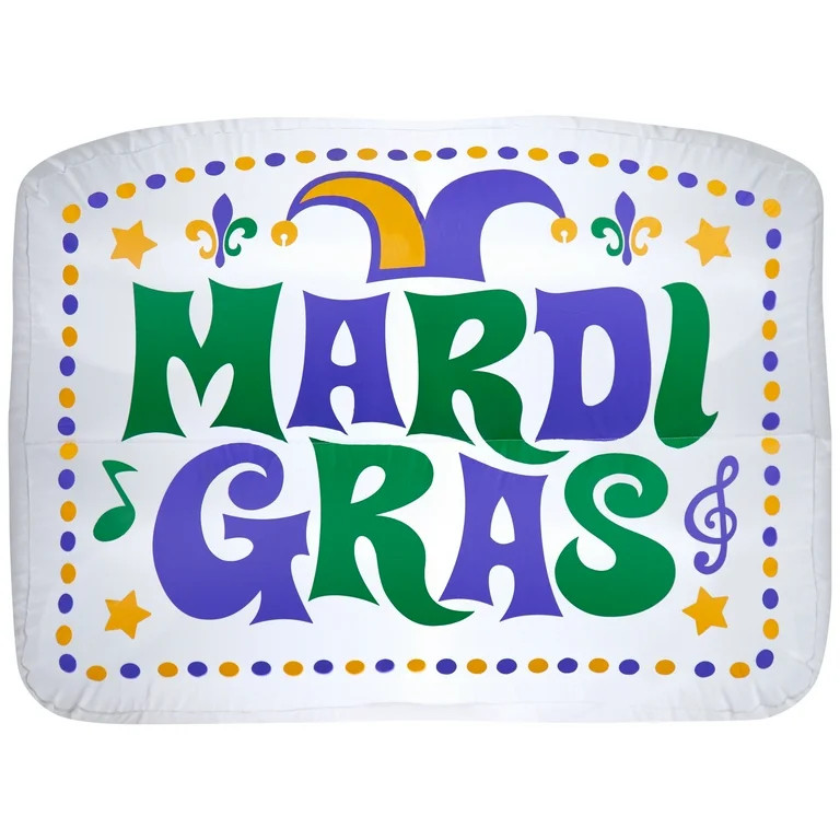 Mardi Gras Sign Airblown Yard Inflatable, 30.31 in, by Way To Celebrate | Walmart (US)