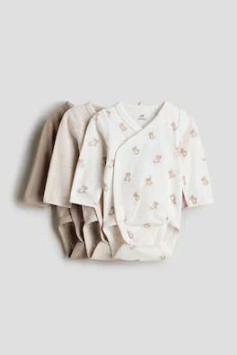 3er-Pack Wickelbodys | H&M (DE, AT, CH, NL, FI)