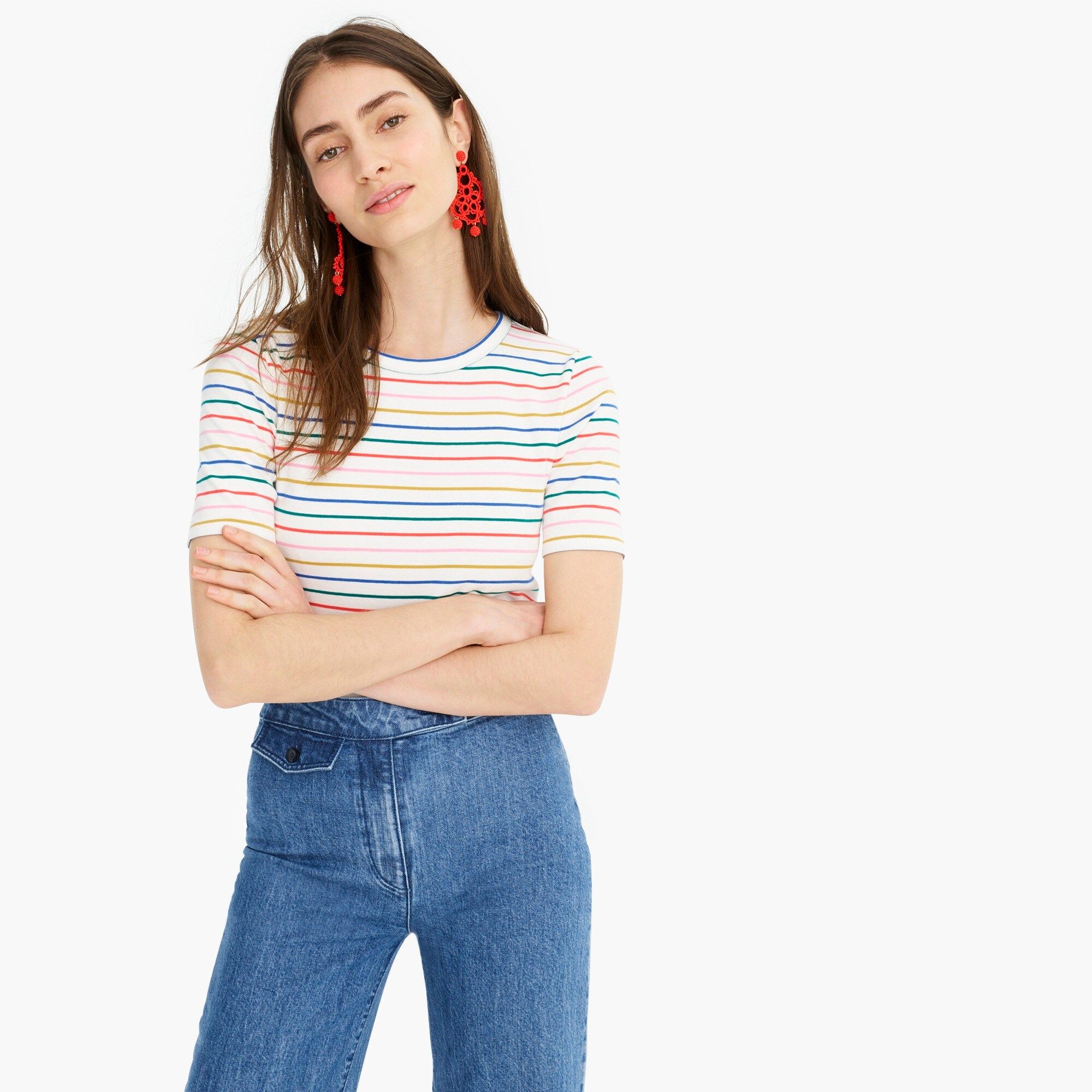 Slim perfect T-shirt in stripe | J.Crew US