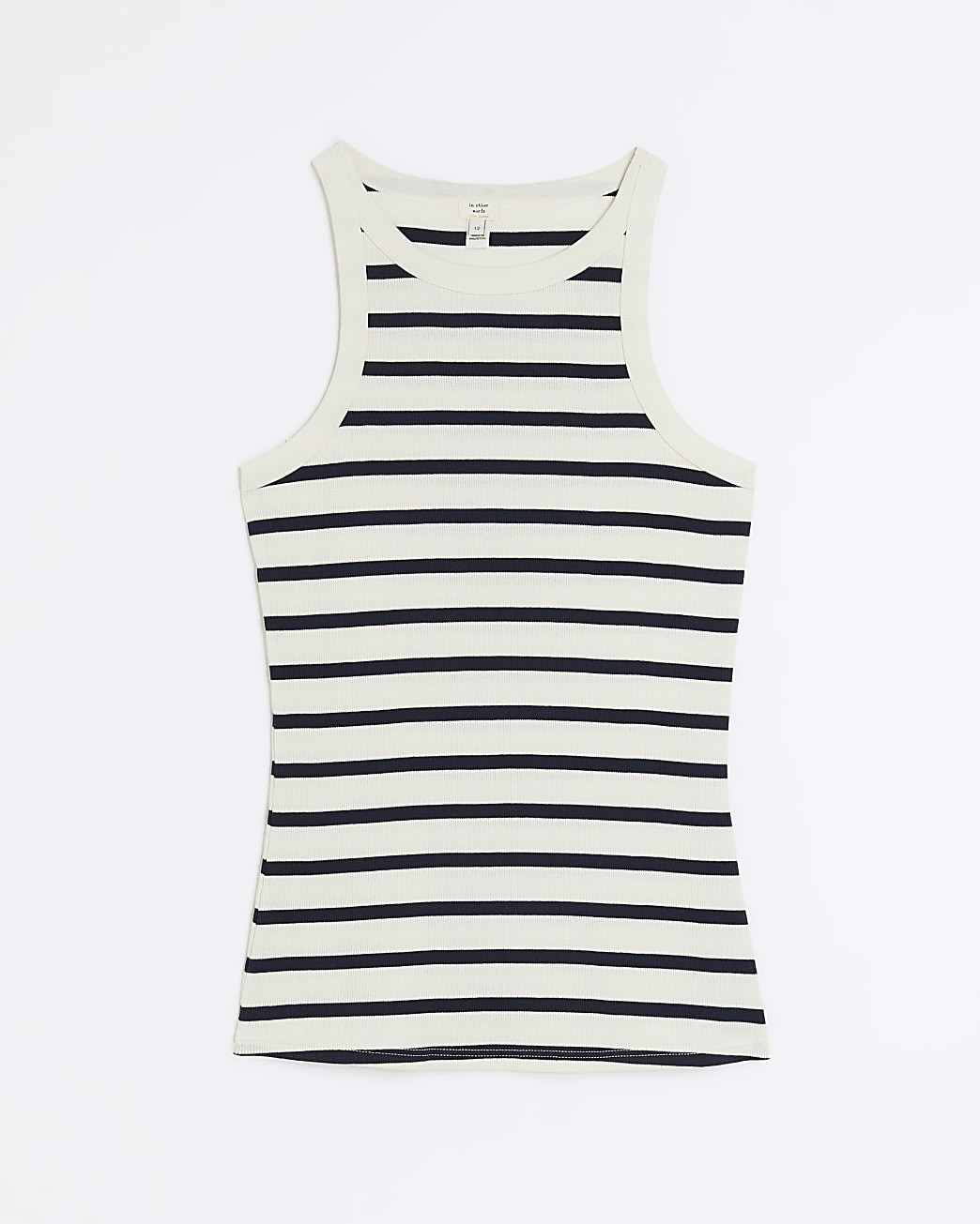 Navy striped racer vest | River Island (UK & IE)