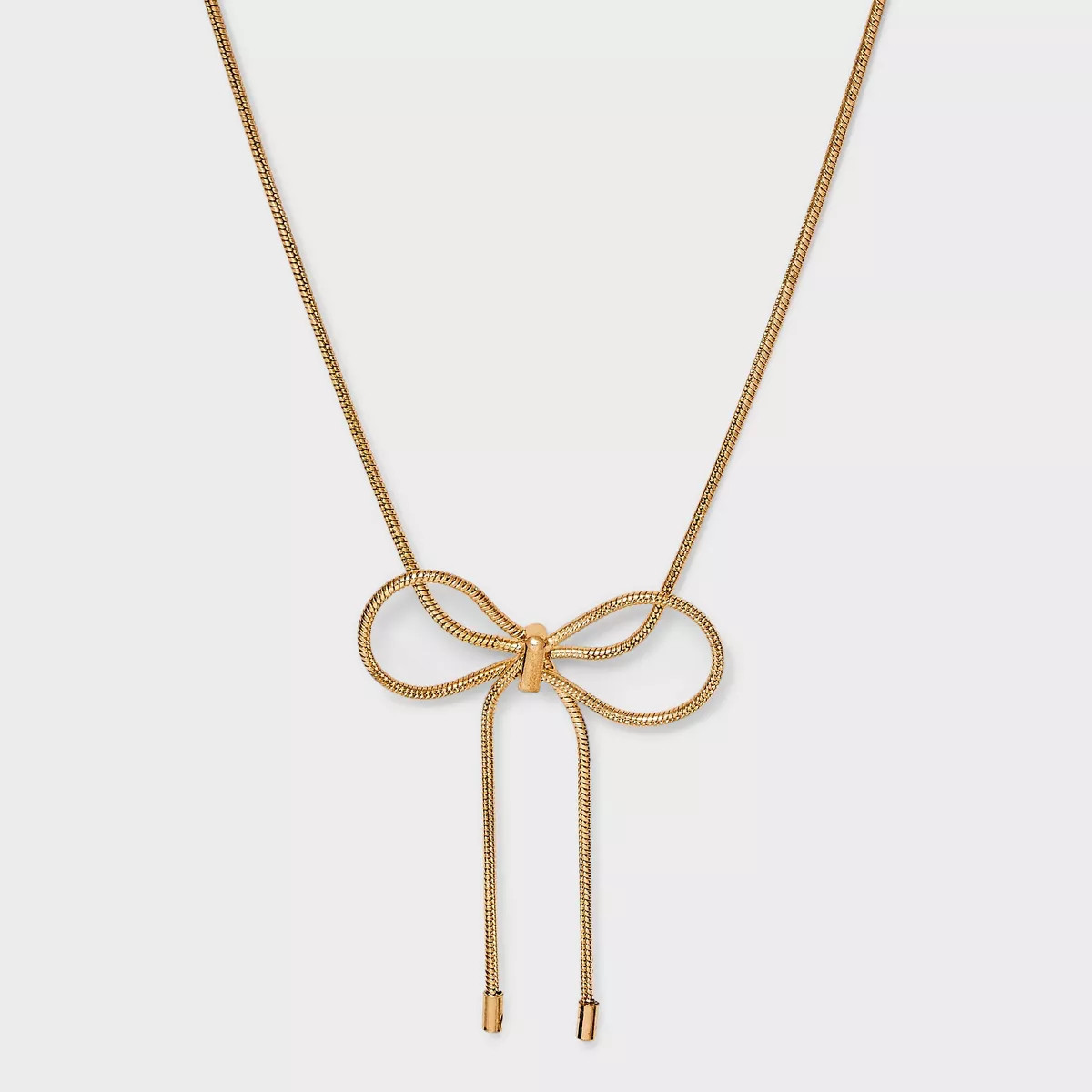 Snake Chain Bow Choker Necklace - Wild Fable™ Gold | Target