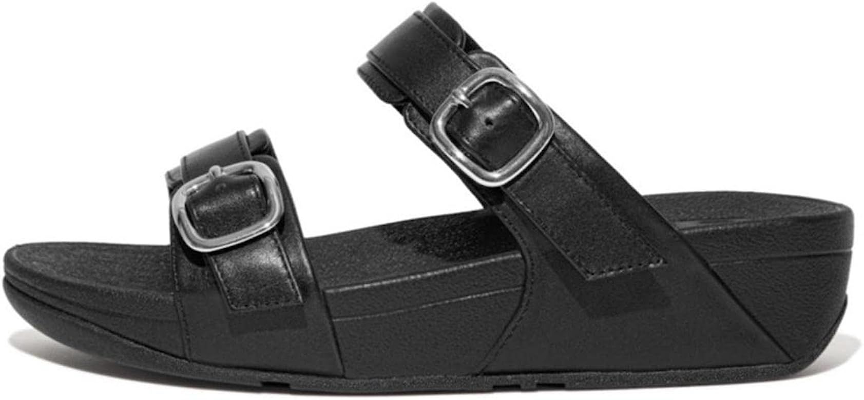 FitFlop™ Women's Lulu Adjustable Leather Slide Sandal | Amazon (US)