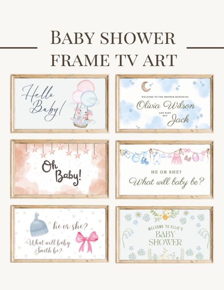 Baby shower frame tv art from Etsy!

#LTKbaby #LTKbump #LTKGiftGuide