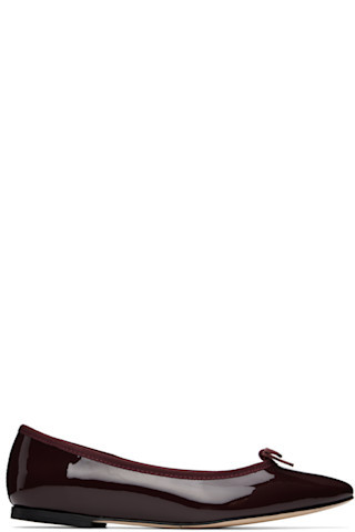 Burgundy Cendrillon Pointed-Toe Ballerina Flats | SSENSE