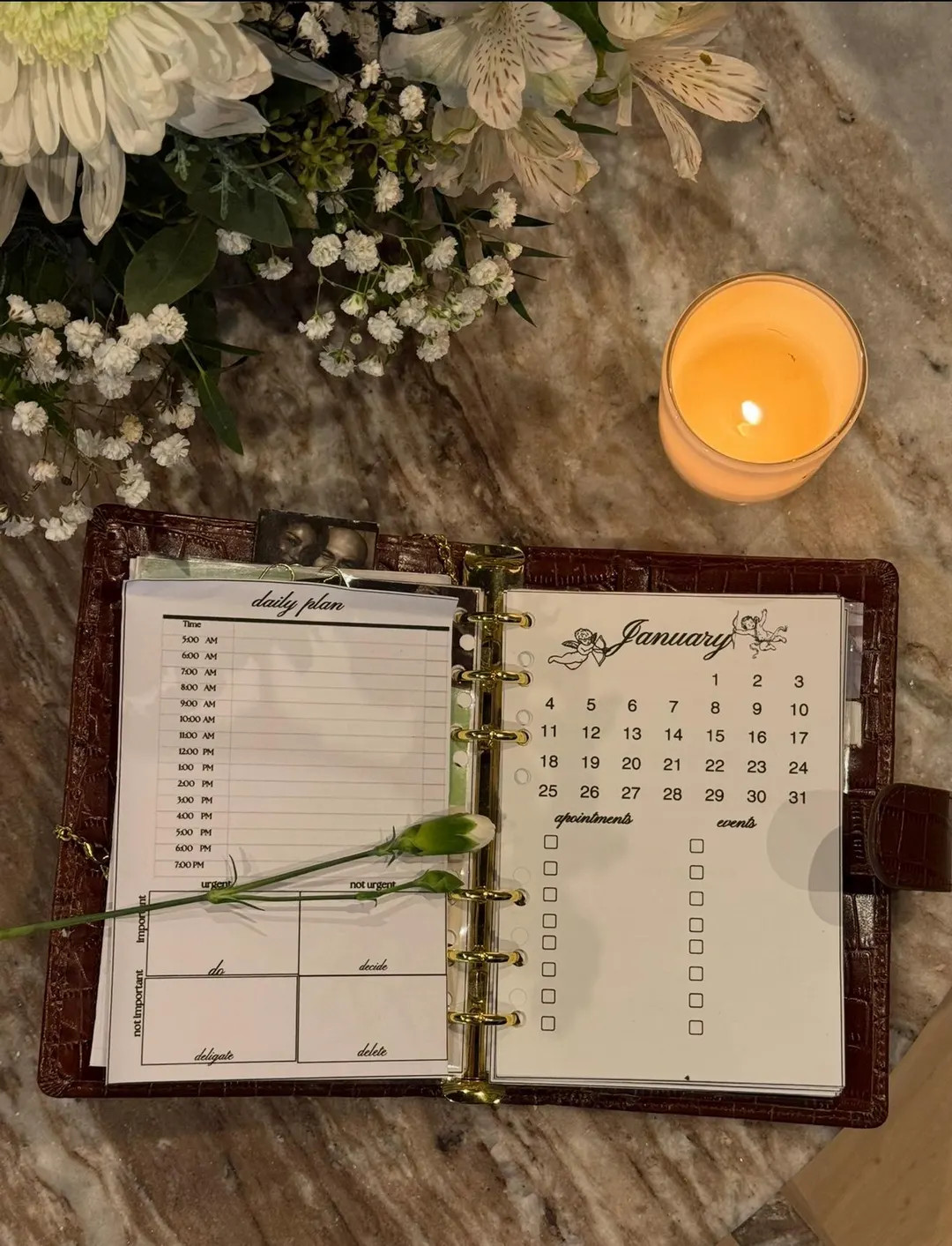2026 Planner Pages Pdf |coquette Cherub Aesthetic| A6 Planner| Yearly, Monthly, Weekly and Daily ... | Etsy (US)