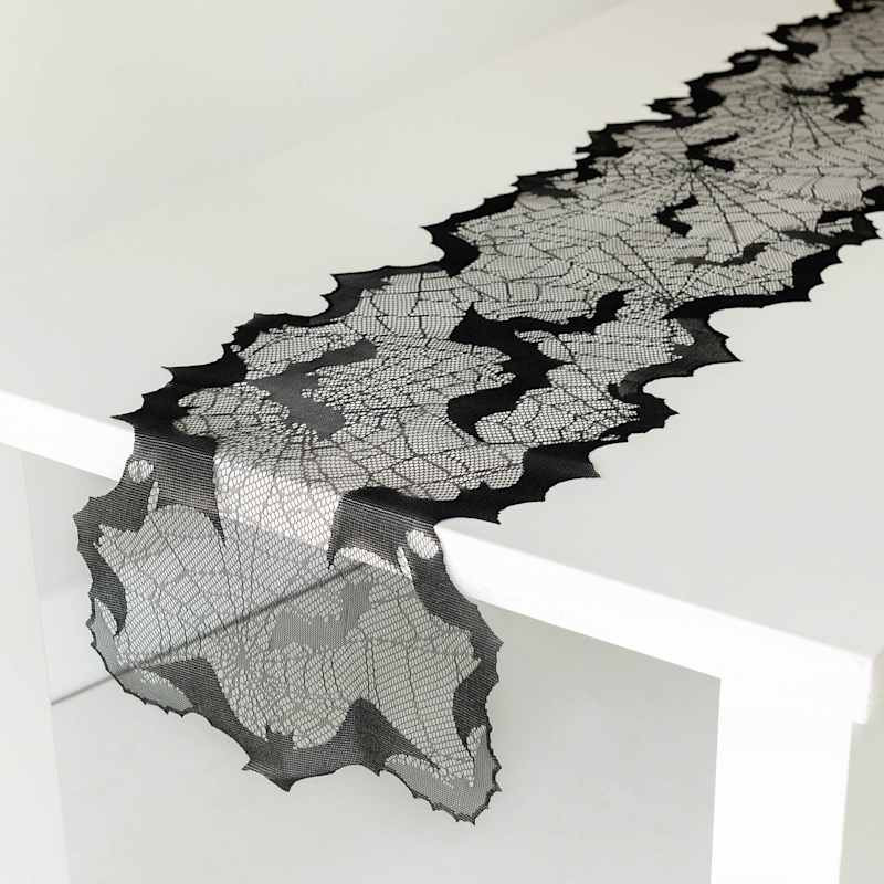 Bat Lace Table Runner, 13x90 | At Home
