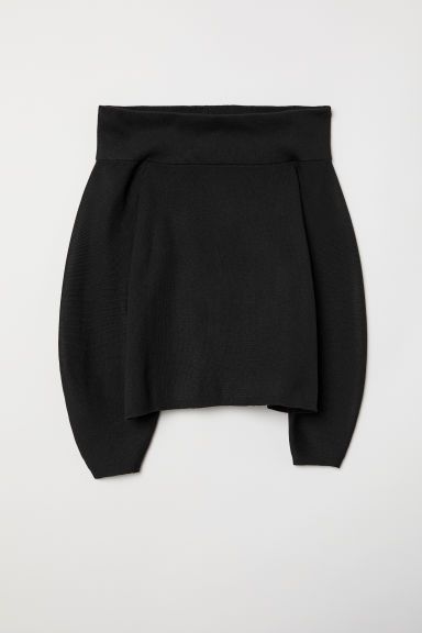 H & M - Off-the-shoulder Sweater - Black | H&M (US + CA)