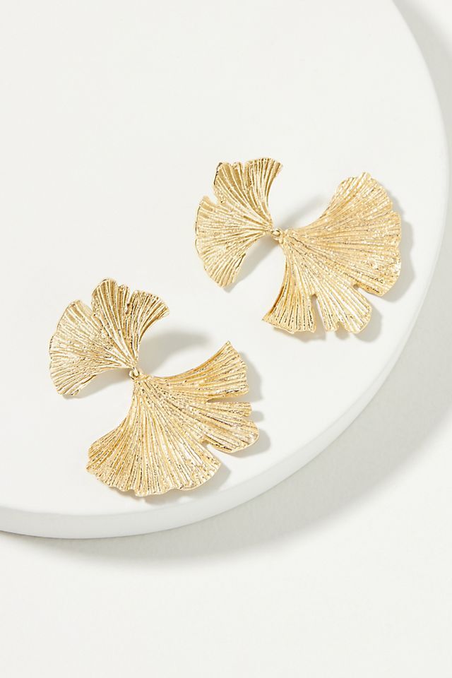 Gingko Leaf Drop Earrings | Anthropologie (US)