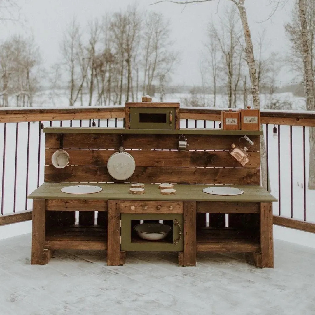 Willow - Double Sink Kids Mud Kitchen DIY Building Guide | Etsy (US)