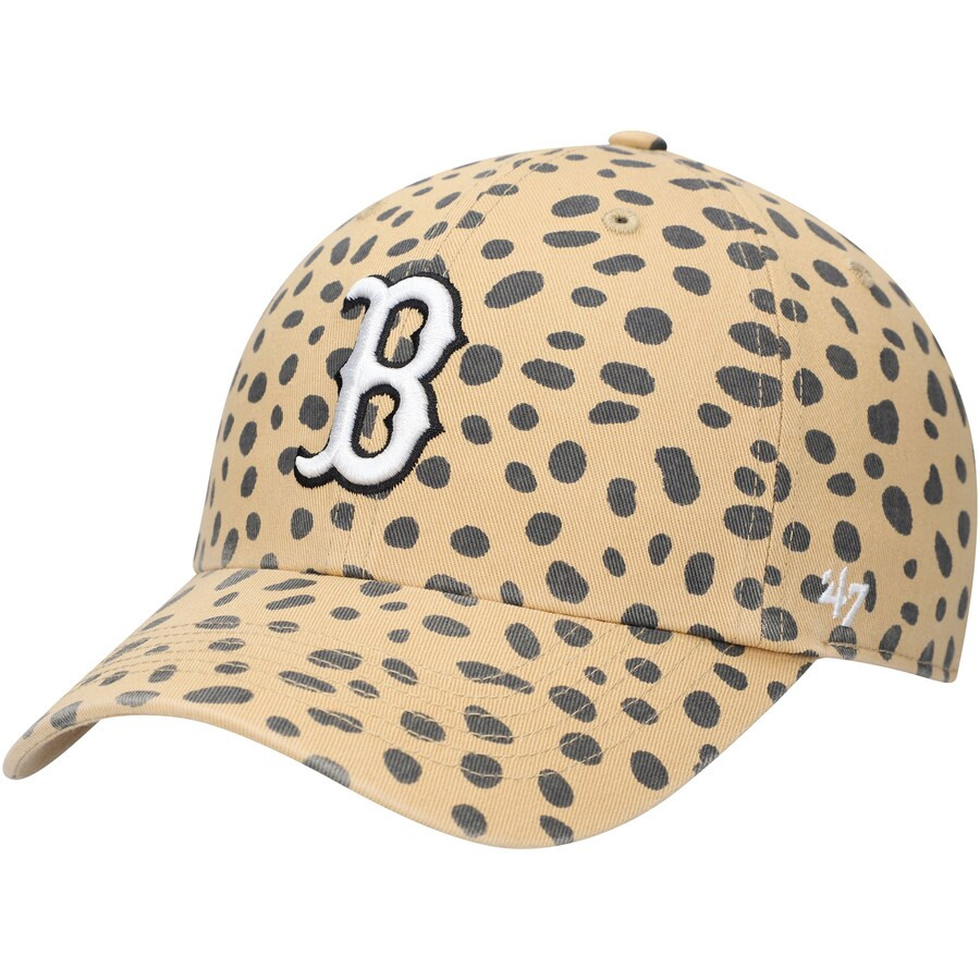 Women's Boston Red Sox '47 Tan Cheetah Clean Up Adjustable Hat | MLB Shop