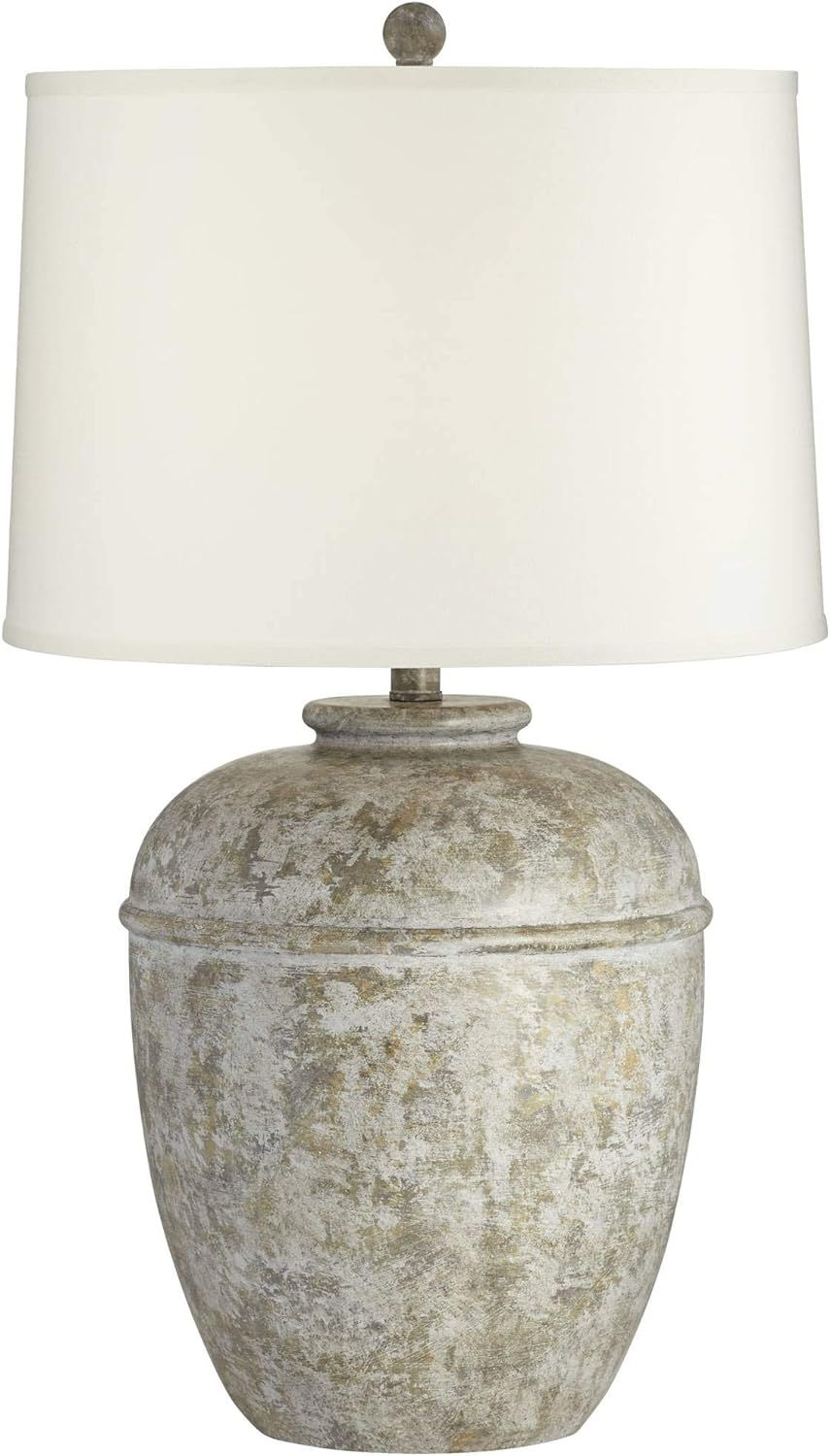 John Timberland Otero Rustic Southwestern Style Table Lamp 27" Tall Gray Faux Mottled Stone Jug C... | Amazon (US)