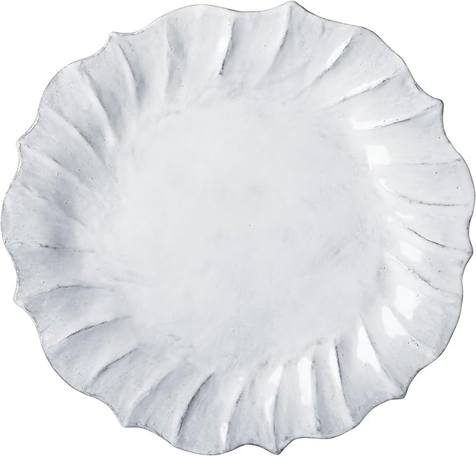 Vietri Incanto Ruffle Salad Plate Elegant Handcrafted Terra Marrone Appetizer Dessert Sandwich Di... | Amazon (US)