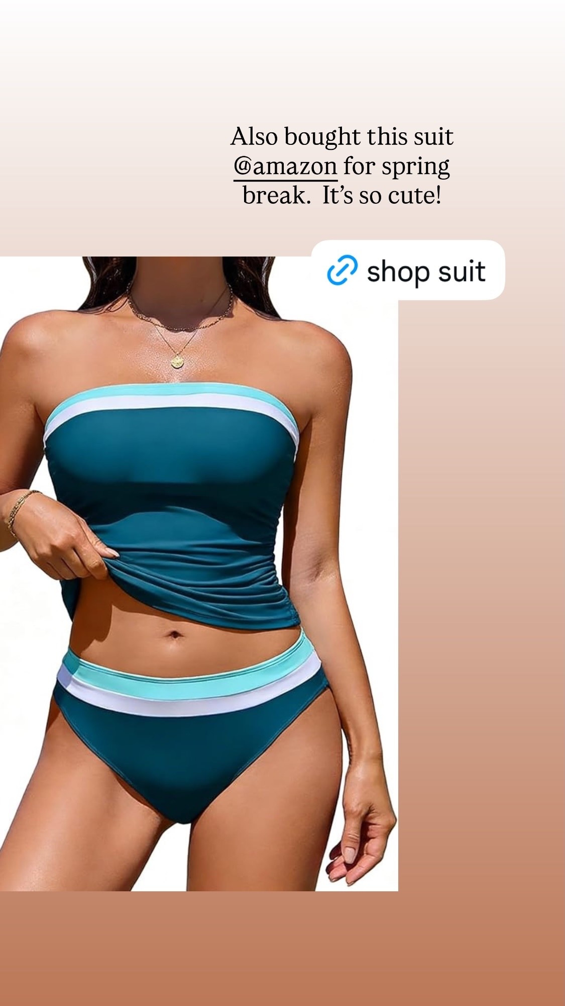 Also bought this suit @amazon for spring break.  It’s so cute!