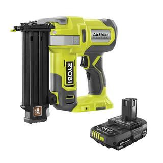 ONE+ 18V 18-Gauge Cordless AirStrike Brad Nailer with 2.0 Ah Battery | The Home Depot