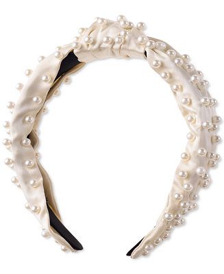 INC International Concepts Imitation Pearl-Studded Knotted Headband, Created for Macy's & Reviews... | Macys (US)