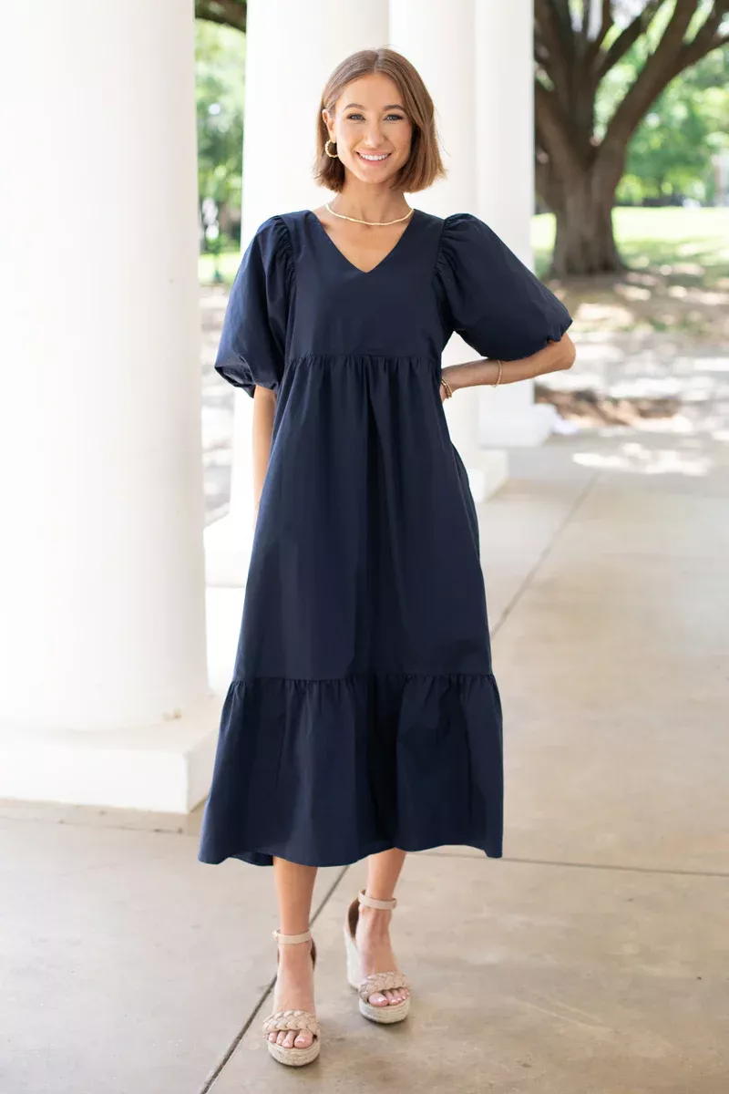 Navy Mabel Maxi Dress