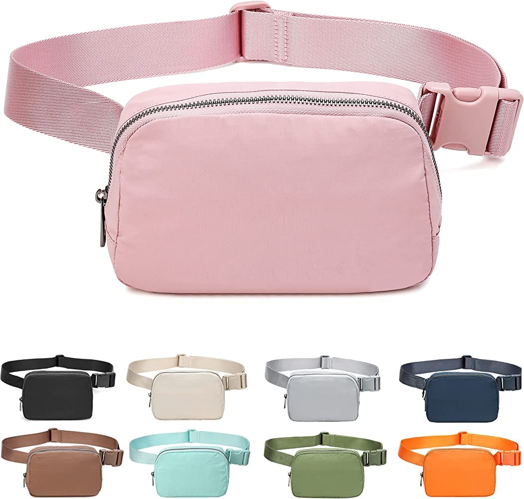 Fanny Belt Bag Waist Pack Crossbody Bags Bum Bag for Running Hiking Travel Workout Adjustable Str... | Amazon (US)