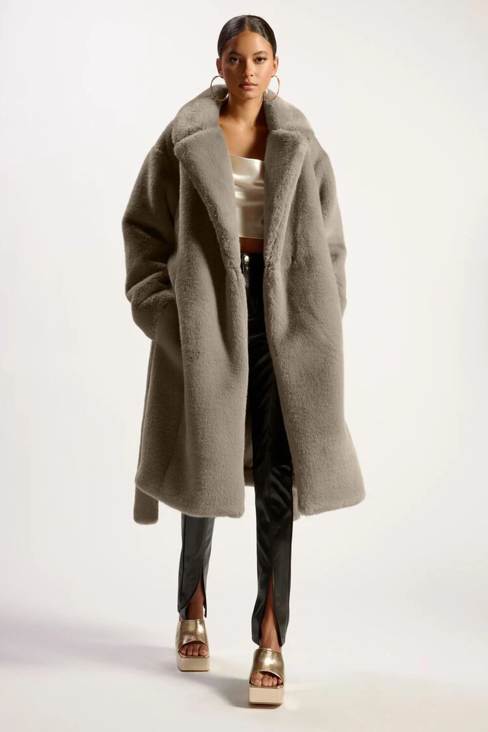 Faux Fur Belted Coat | Forever 21 (US)