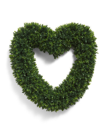 22in Uv Protected Outdoor Boxwood Heart Wreath | Home Essentials | Marshalls | Marshalls