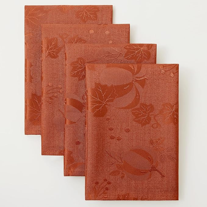 Smiry Thanksgiving Napkins Set of 4, 18x18 Inch Waterproof Fabric Fall Napkins, Autumn Pumpkin Da... | Amazon (US)