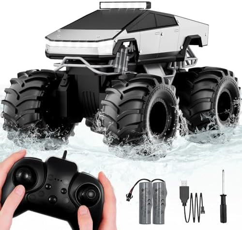 Remote Control Car, 1:18 Amphibious Waterproof RC Cars, 4WD All Terrain Offroad RC Truck, 2.4GHz ... | Amazon (US)