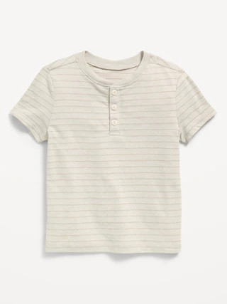 Short-Sleeve Textured Henley T-Shirt for Toddler Boys | Old Navy (US)