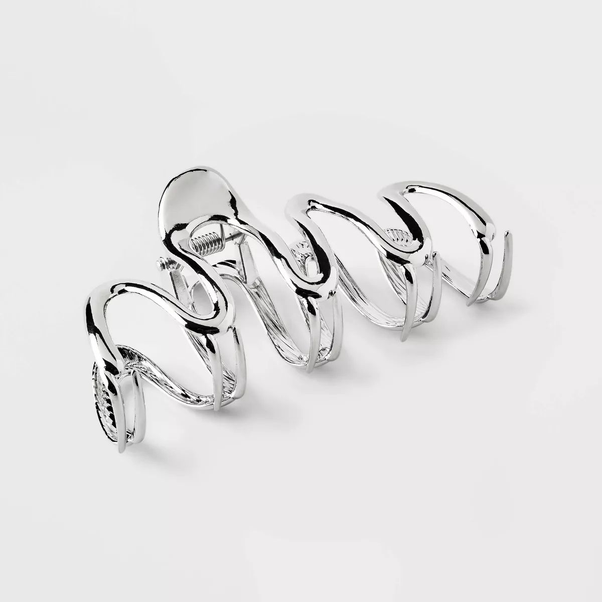 Metal Squiggle Claw Hair Clip - Wild Fable™ Silver | Target