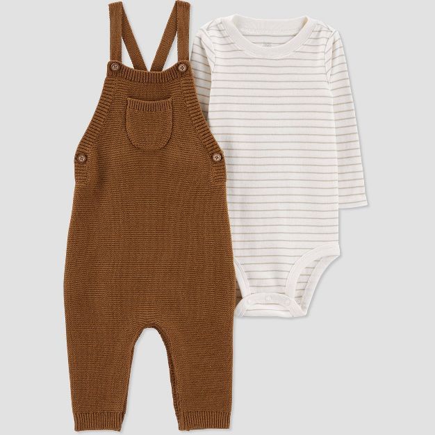 Carter's Just One You® Baby Boys' Striped Top & Bottom Set - Brown | Target