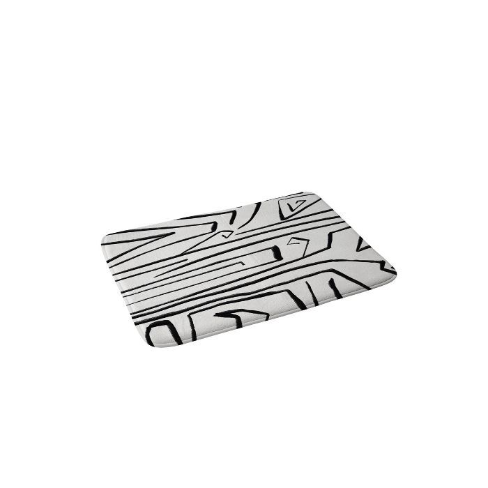 Viviana Gonzalez Modern Improvisation Memory Foam Bath Mat Black/White - Deny Designs | Target