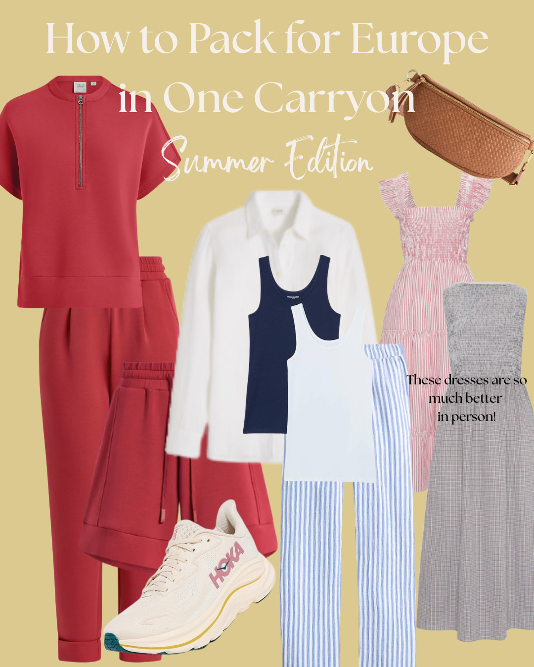 Pack for 2 weeks in Europe in a carry-on — yes, with kids. Here's the exact formula I use: 3 bottoms, 5 tops, 3 pairs of shoes, packing cubes, and a crossbody for daily use. I've linked every product I actually bring — linen pants, the Away carry-on, Varley layer, kids' basics, and the solid shampoo bar that eliminated my biggest liquid problem. Summer is the easiest time to try carry-on only, and this is the list that makes it work. #LTKtravel #LTKfamily #LTKkids #CarryOnOnly #EuropeTravel #TravelWithKids #PackingList 

 #LTKTravel