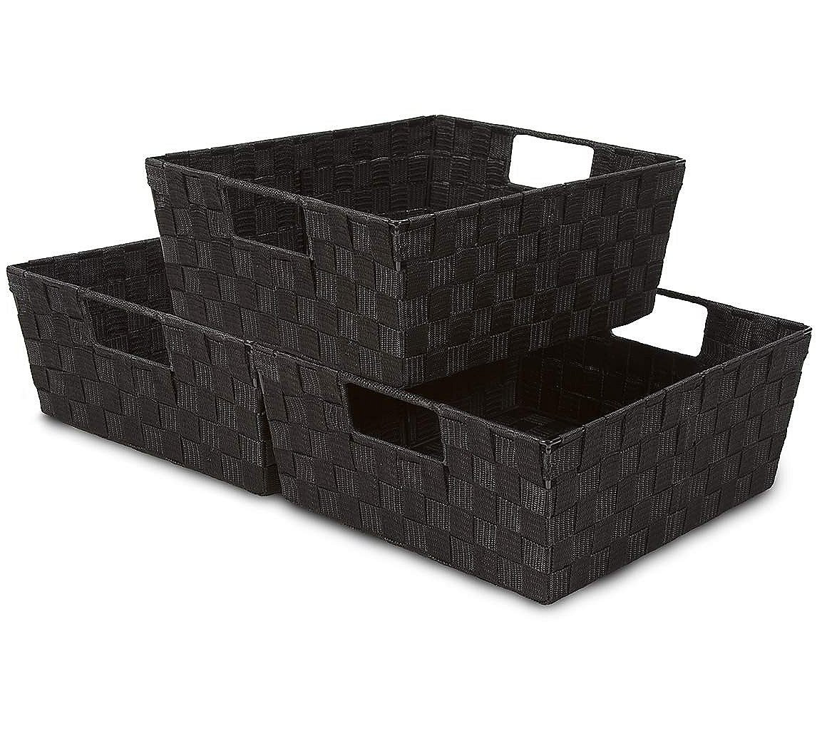Sorbus Woven Basket Bin Set | QVC