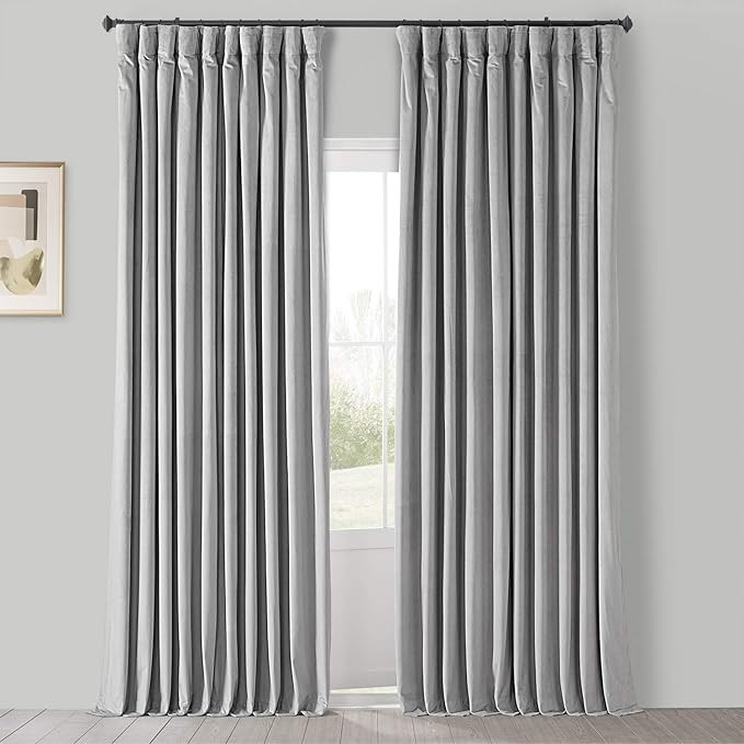 HPD Half Price Drapes VPCH-VET160401-108 Signature Extra Wide Blackout Velvet Curtain (1 Panel), ... | Amazon (US)