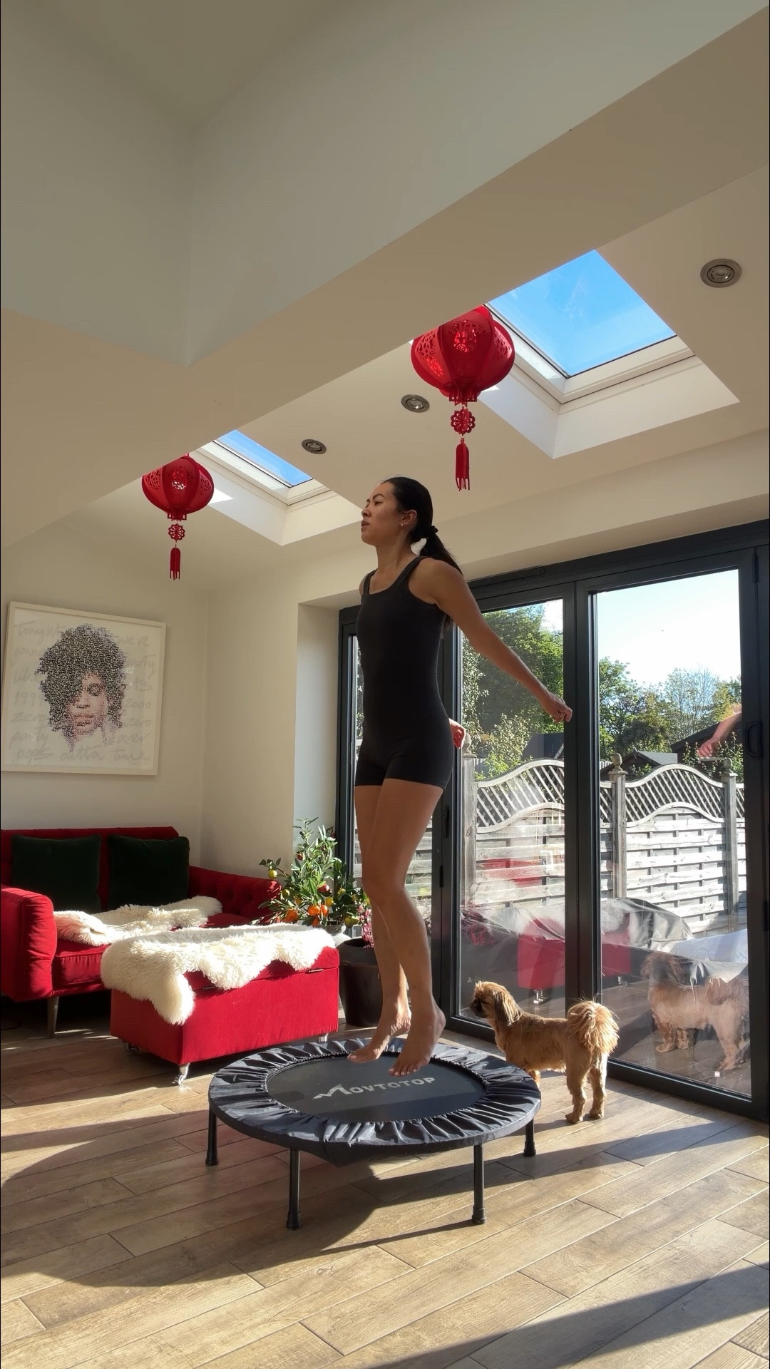 Did you know that NASA found rebounding can provide strong fitness benefits and may be more efficient than running in some ways,”  “NASA says trampolines are the best exercise ever.”

So many benefits 

    lower impact on knees/ankles than road running
* good for cardiovascular fitness
* useful for balance and coordination
* Lymphatic Drainage 