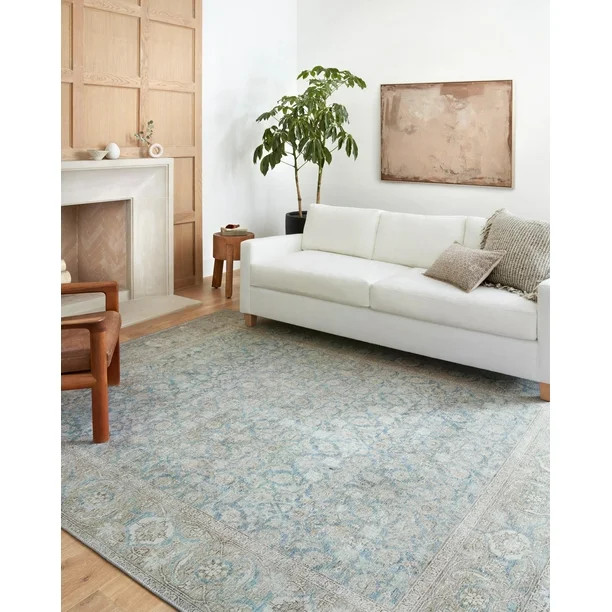 Loloi II Wynter WYN-10 Ocean / Silver Oriental Area Rug 8'-6" x 11'-6" | Walmart (US)