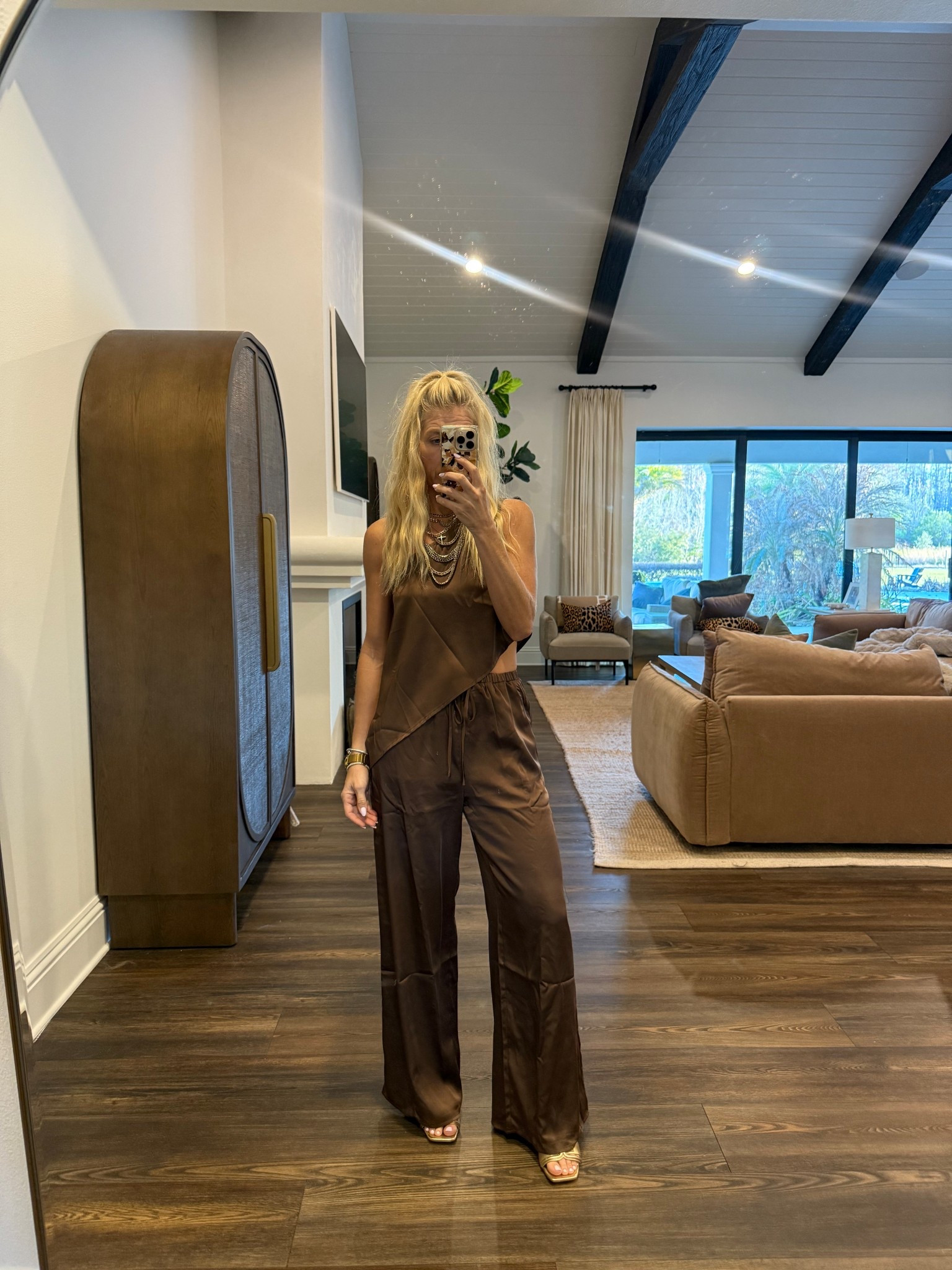 Brown matching set 12th tribe 

#LTKTravel #LTKootd #LTKOver40