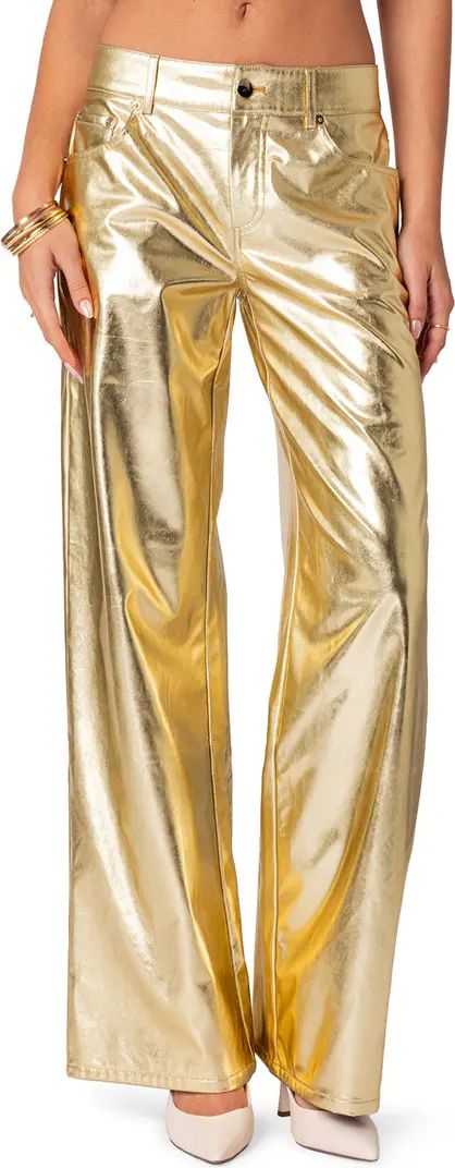 Metallic Faux Leather Pants | Nordstrom
