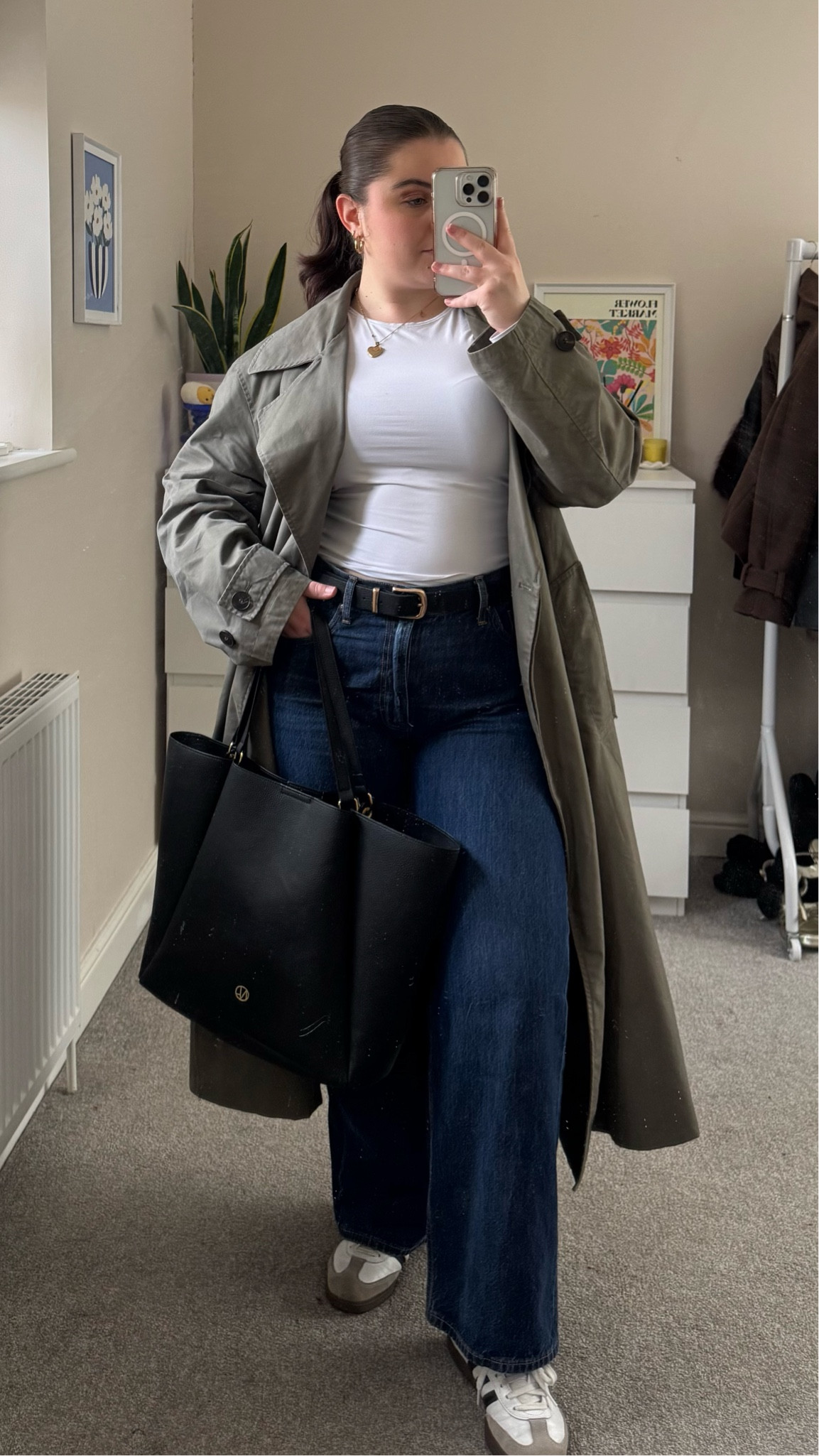 Khaki trench coat outfit  

#LTKuk #LTKWinterSale #LTKmidsize