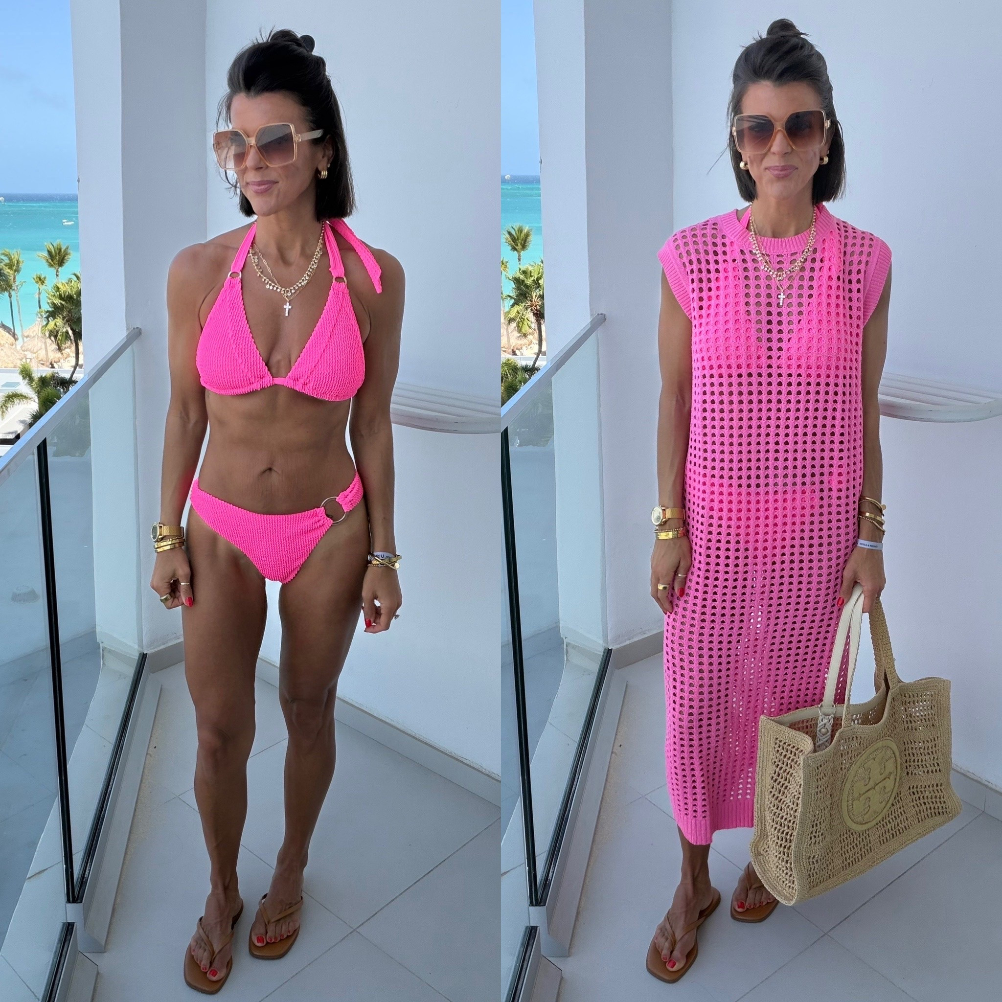 Size small in cover up and suit

#LTKdayinmylife #LTKgrwm #LTKSwim